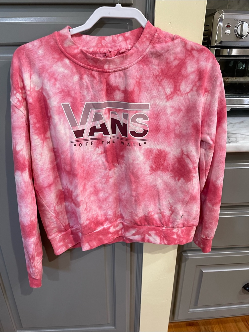 Vans Women's Pink Tie-Dye Crewneck Pullover